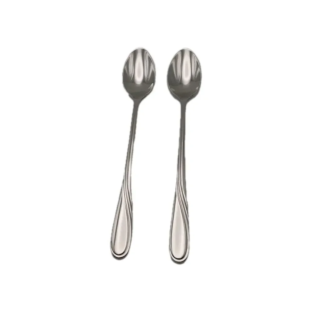 Lenox Summerville IceTea Spoons 2 Piece Set 18/10 Stainless Flatware Vietnam New
